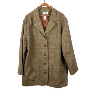 Spiegel Elements wool blend micro chevron coat with front pockets
